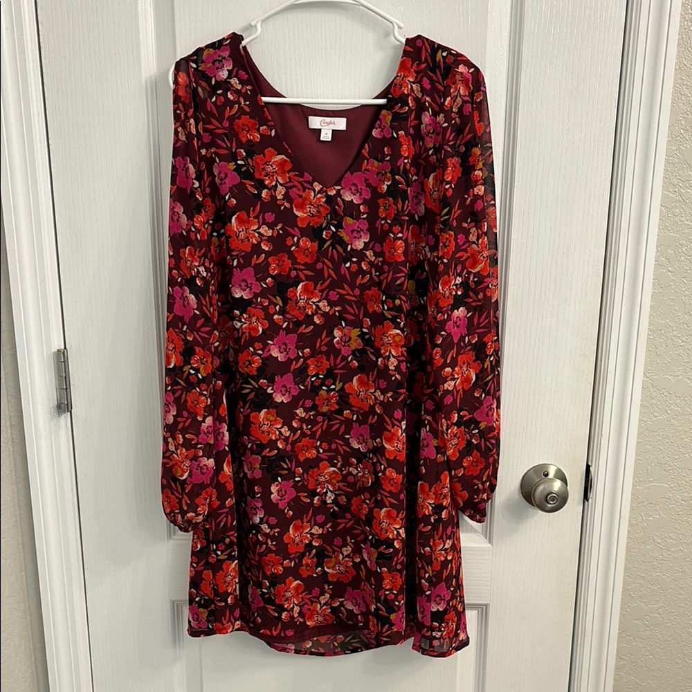 Candies Women's Floral Dress - Red and Pink